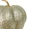 12" Champagne Gold Crackled Fall Harvest Pumpkin Decoration
